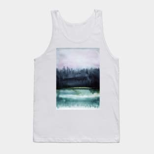 Watercolor landscape sky clouds Tank Top